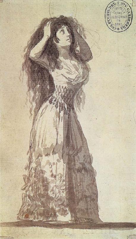 Francisco Goya The Duchess of Alba arranging her Hair